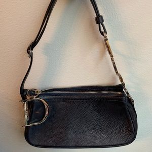 Christian Dior Dark Navy Leather Handbag